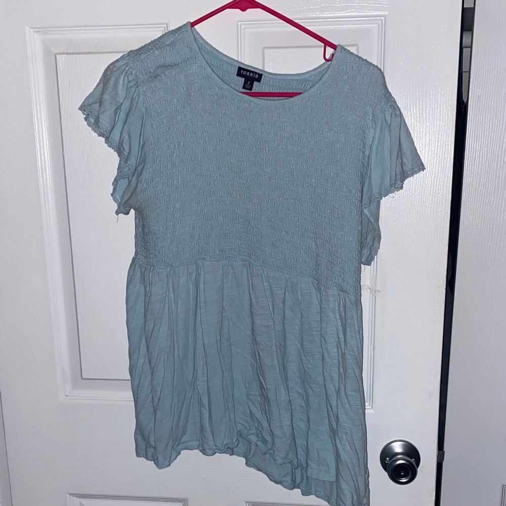 Torrid Soft Blue Blouse